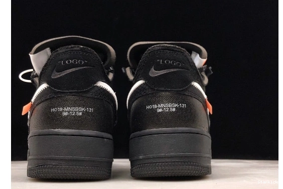 White AO4606-001 Low NikeAir Force O-W 1 Black 0114